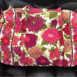 Vera Bradley Pink and Green Floral Travel Bag